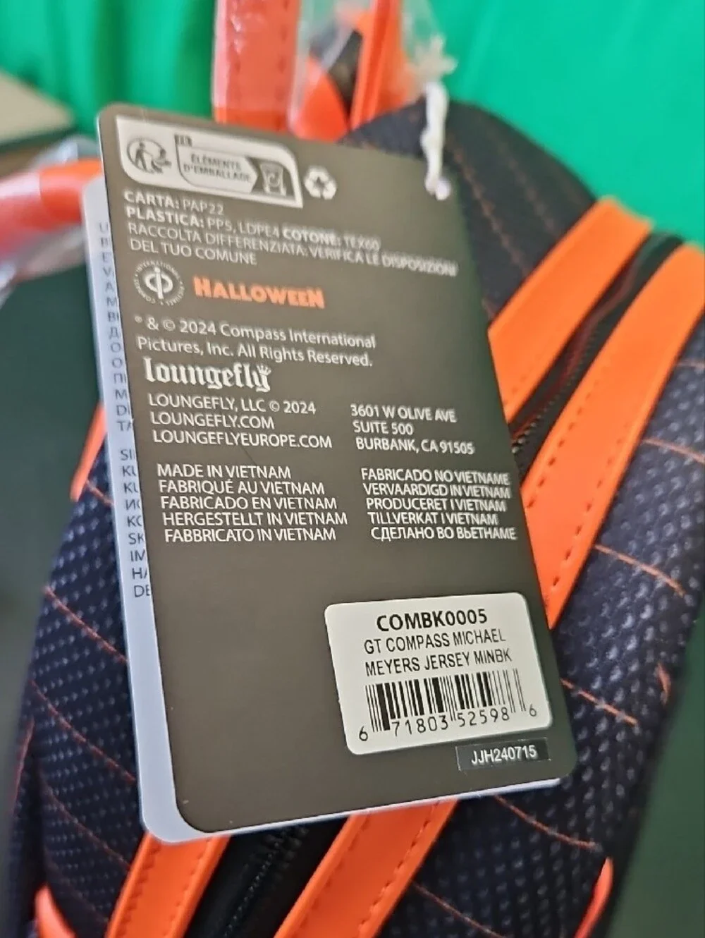 Loungefly Black & Orange Halloween Mini Backpack